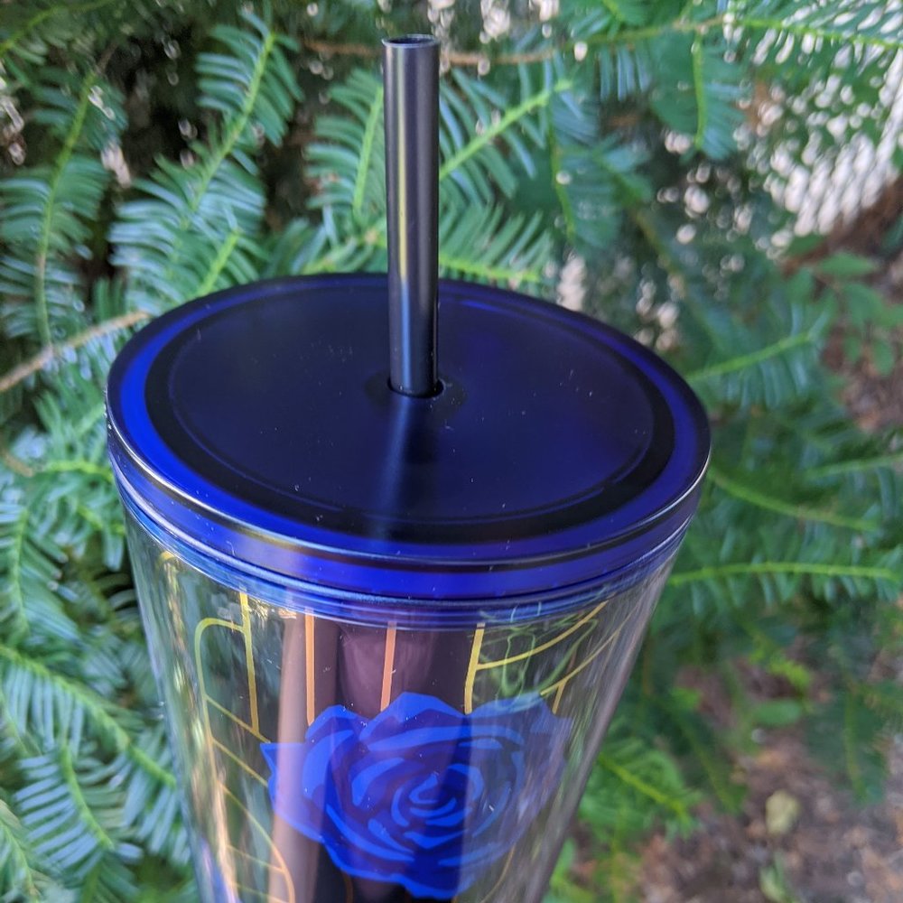 NWT Black Blue Rose Starbucks Tumbler Fall 2020 - Picture 5 of 6